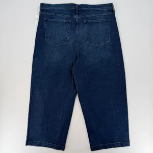 Banana Republic High Rise Wide Leg Crop Denim Jeans Dark Wash Plus Size 35 NWT thumbnail 14