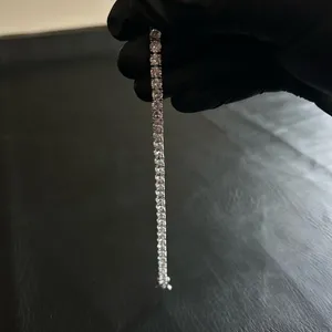 Moissanite Tennis Bracelet VVS1 5mm 7 Inch Brand New Passes Tester Silver thumbnail 5