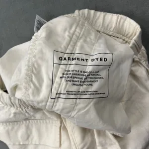 Gap Linen Cotton Jogger Pants S White Drawstring Elastic Waist Tapered Casual thumbnail 10