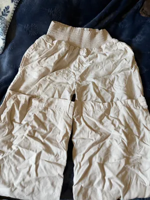 Tan Flowy Pants Boutique Linen thumbnail 1