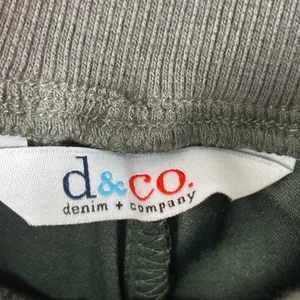 Denim & Co Olive Green Faux Suede Pull On Drawstring Pants Large High Rise L thumbnail 3