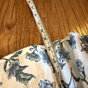 J.Crew white blue floral ruffled midi dress size 2 thumbnail 9