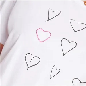 Anthropologie Kera Till Heart Embroidered Short Sleeve Oversized Tee White M thumbnail 5