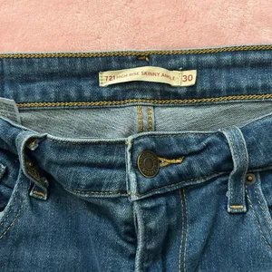 Levis Blue Skinny Jeans with Distressed Details thumbnail 2