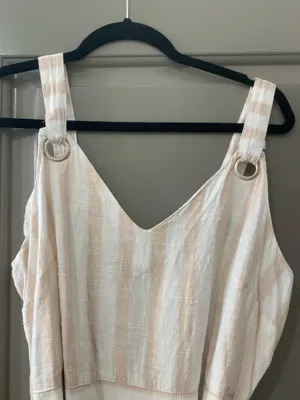 Tan and white jumpsuit Size M thumbnail 3