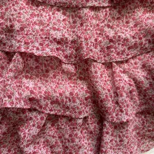 Bardot Dress Georgette Soft Floral Tiered Shirred Mini Long Sleeve Pink M thumbnail 9
