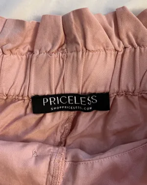Shop Priceless Lani Pink Paper bag Shorts thumbnail 2