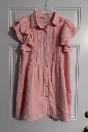 Pink babydoll dress thumbnail 1
