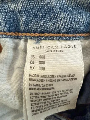 American Eagle distressed denim shorts size 00 high rise thumbnail 7