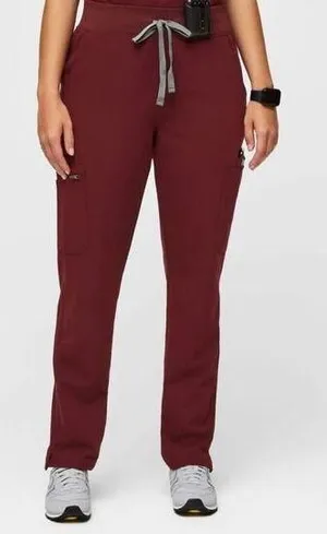 FIGS Women’s Yola High Waisted Skinny Scrub Pants XS Burgundy thumbnail 1