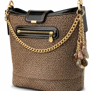 Handmade stone purses Chain Brown thumbnail 1