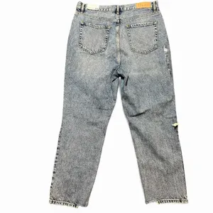 Pacsun High Rise‎ Straight Jeans Distressed Light Wash Size 30 Button Fly Baggy thumbnail 2
