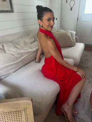 ASOS Red Dress Maxi thumbnail 3