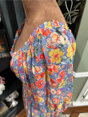 Vince Camuto Floral Puff Sleeve Mini Dress – Size 10 thumbnail 4