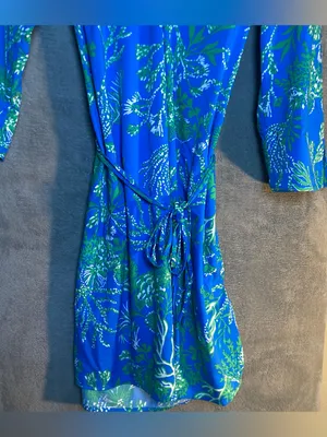 Lilly Pulitzer UPF 50+‎ Pilar Tunic Shirt Dress Long Sleeve Blue A Bit Salty XS thumbnail 8