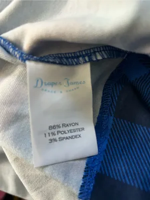 Draper James Women’s Blue Plaid Wrap Dress with Tie Waist MD NWT thumbnail 10