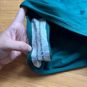 Shade & Shore High Leg Cheeky One Piece Swimsuit Medium Teal Ribbed Fabric thumbnail 13