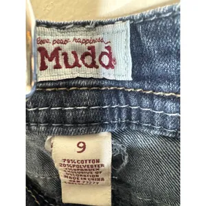Vintage Y2K Mudd Jeans Size 9 Bootcut Low Rise Medium Dark Wash Denim Flared thumbnail 3