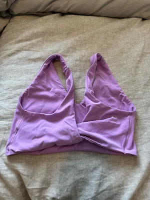 Aerie Criss Cross Purple Light Support Bra thumbnail 4
