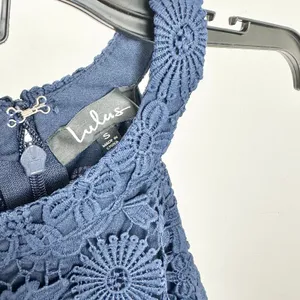 Lulus Love Poem Navy Blue Lace Mini Dress Party Cocktail Romantic Small NWT thumbnail 7