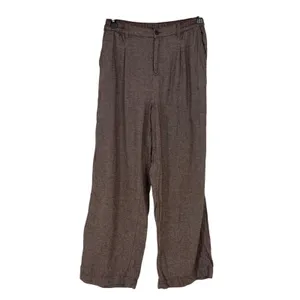 Aerie Womens‎ Brown Wide Leg Pants Size M Regular Cotton Blend Cozy thumbnail 2