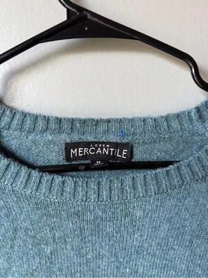 Madewell J.Crew Mercantile Teal Blue Crewneck Sweater Women’s Size Medium thumbnail 2