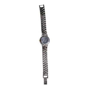 Vtg 1990s Fendi Two Tone Bracelet Faceted Crystal Quartz Watch Not Running thumbnail 3
