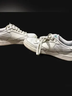 White / Green Reebok sneakers. Size 7. thumbnail 2