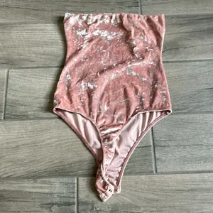 Crushed velvet tube bodysuit thumbnail 3