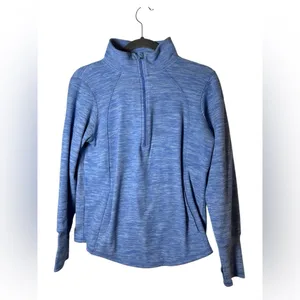 St. John’s Bay Active Blue Space Dye 1/4 Zip Pullover Fleece Lined Size Small‎ thumbnail 2