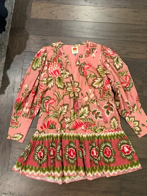 Farm Rio Aura Pink Mini Dress Sz M thumbnail 9