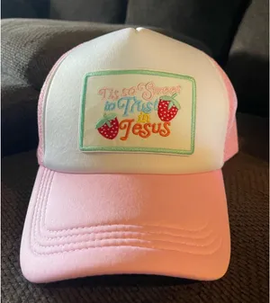 Boutique Trust in Jesus Trucker Hat thumbnail 1