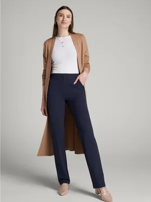 American Tall Freedom Flex Slim Straight Leg Dress Pants Navy 14 Tall Office thumbnail 11