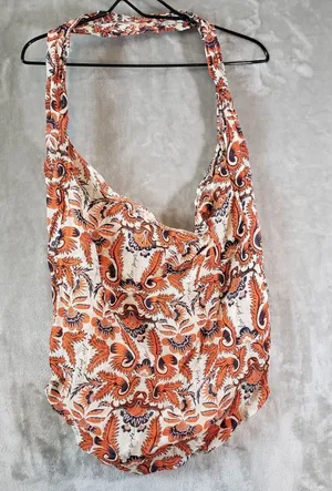 Free People Paisley Reusable Tote Shopping Bag thumbnail 1