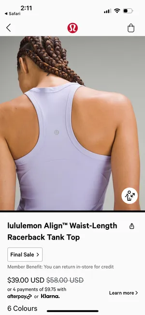 Lululemon Align tank thumbnail 2