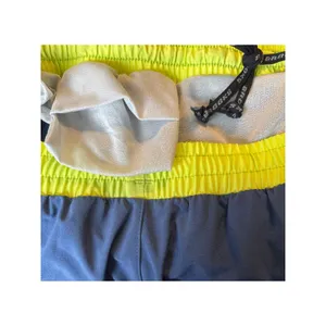 Brooks Blue Neon Yellow Running Shorts Lined Women's Large thumbnail 4