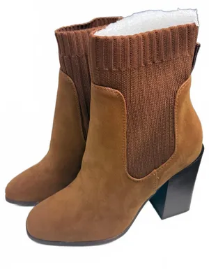 New Journey Adalia Cognac Brown Ankle Boots Size 7 thumbnail 1