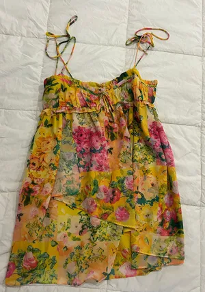 honey plum patterned dress thumbnail 1
