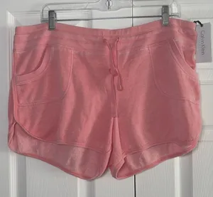 Calvin Klein Shorts Womens Pink Athleisure Size XL New Loungwear Relaxed NEW thumbnail 1