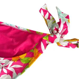 Hollister Push Up Bikini Sz M Hawaiian Floral Pink White Cheeky Bottom Underwire thumbnail 5