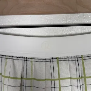Lululemon High Rise Pleated Tennis Skirt Match Plaid Mini White Multi Size 12 thumbnail 5