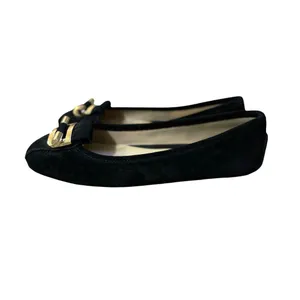 Michael Michael Kors Womens Black Suede Gloria Moc Driving Flats Size 6M Leather thumbnail 2