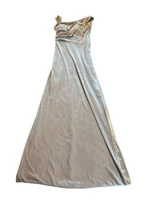 REVELRY tan Maxi Gown Silver Size 2 thumbnail 1