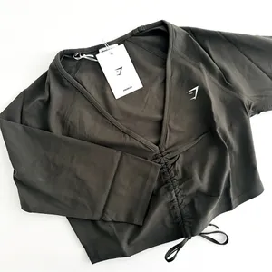 Gymshark L Ruched 3/4 Sleeve Crop Top thumbnail 2