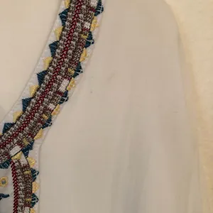 PPLA 🛍️ Beaded embroidered Boho Tunic/dress bell sleeves M thumbnail 3
