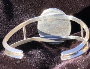 Vintage Southwest Navajo Sterling Silver Turquoise Cuff Bracelet thumbnail 6