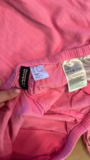 H&M Pink Linen Shorts thumbnail 3