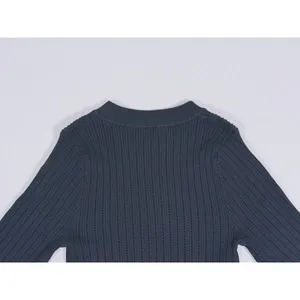 Halara Ribbed Knit Sweater Size Medium Black Work Office Minimalist Fitted thumbnail 6