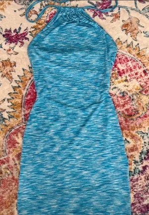 blue bodycon halter mini dress thumbnail 1