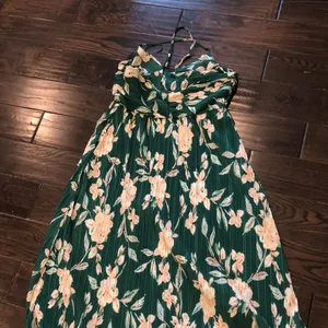A new day green floral leather maxi dress size large new with tags thumbnail 9